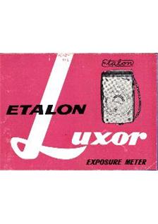 Etalon Luxor manual. Camera Instructions.